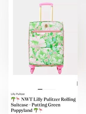 Lilly Pulitzer Green & Pink Floral Carry-On Spinner